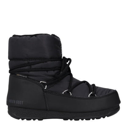 MOONBOOT Womens Ankle Snow Boots Black Synthetic Flat Lace Up UK 3.5 RRP 150