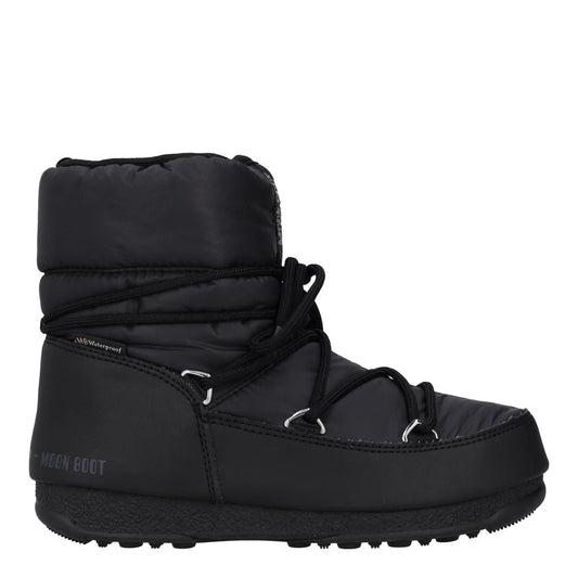 MOONBOOT Womens Ankle Snow Boots Black Synthetic Flat Lace Up UK 3.5 RRP 150