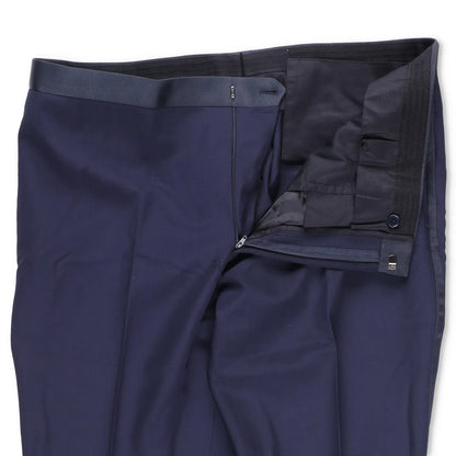 DE CORATO SARTOCIA Mens Dress Pants Blue Wool Blend Zip Closure RRP 200 — View 5
