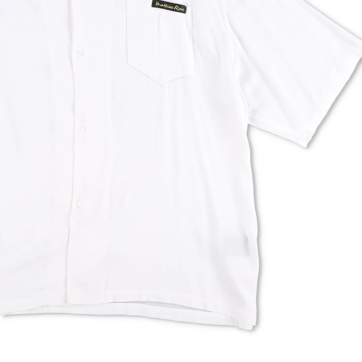 MARTINE ROSE Mens Boxy Hawaiian Shirt White Viscose Button Up Relaxed XS RRP 285 — View 4