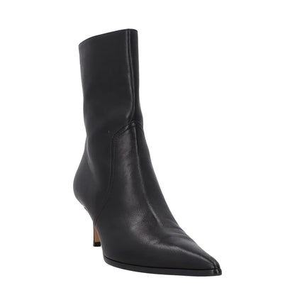 PARIS TEXAS Womens Ashley Black Leather Ankle Boot Point Kitten Heel UK7 RRP745 — View 2