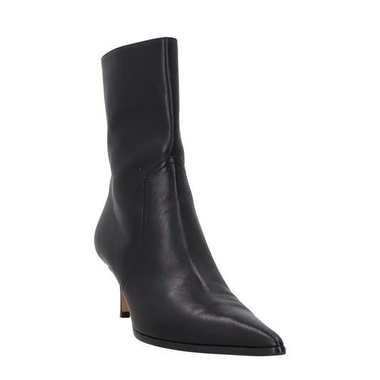 PARIS TEXAS Womens Ashley Black Leather Ankle Boot Point Kitten Heel UK7 RRP745 — View 2
