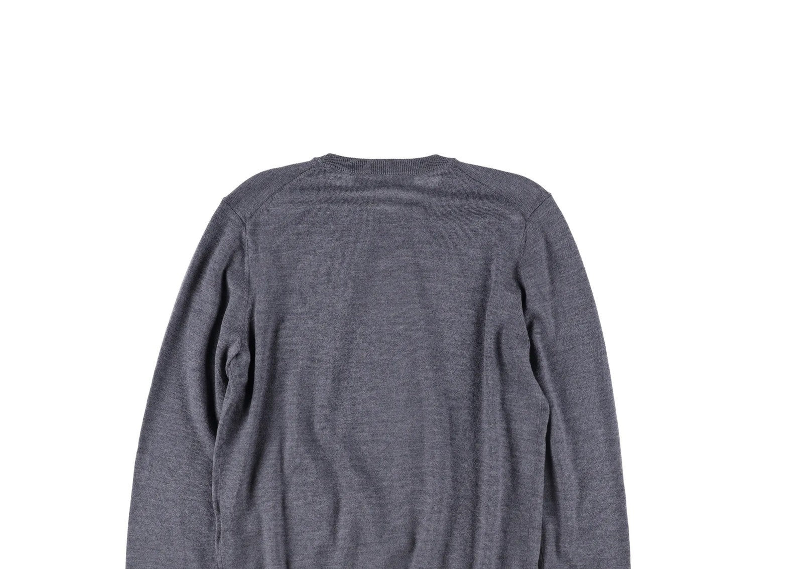 AARON ESH Mens Ruched Neck Crewneck Jumper Grey Long Sleeve Size 24 RRP 260 — View 9