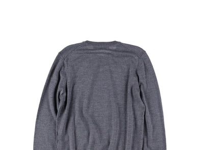 AARON ESH Mens Ruched Neck Crewneck Jumper Grey Long Sleeve Size 24 RRP 260 — View 9