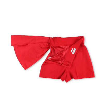 ALEXANDER MCQUEEN Womens Bow Knot Shorts Mini Red Flat Front Size 38 RRP 1205 — View 9