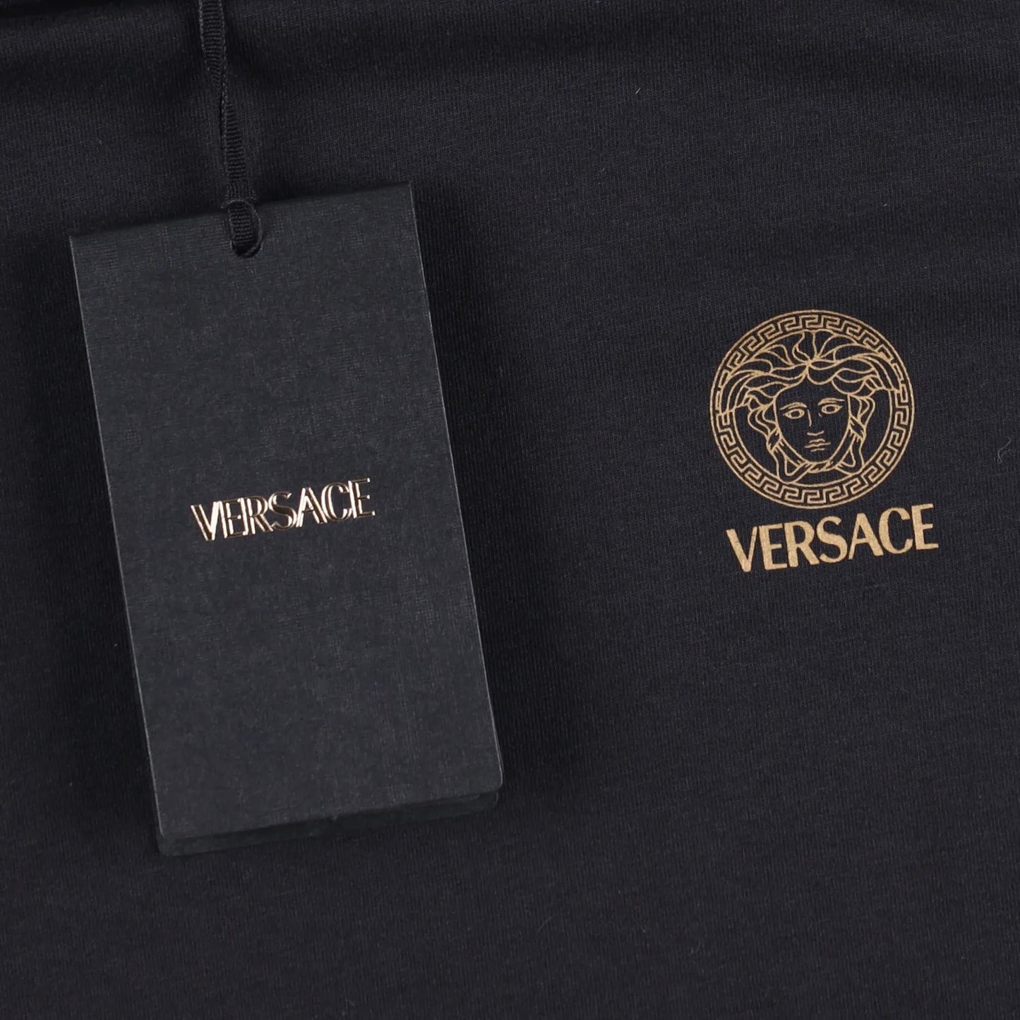 VERSACE Mens T-Shirt Bi-Pack Jersey Topeka Cotton Organic Black Size 4 RRP 145 — View 6