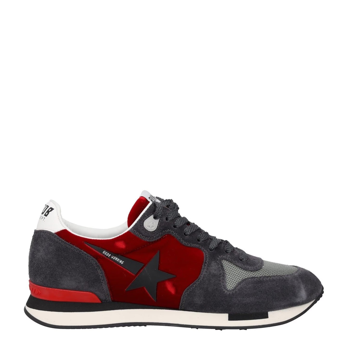 GOLDEN GOOSE Mens Trainers Red Grey White Suede Low Top Lace Up UK 6 RRP 485