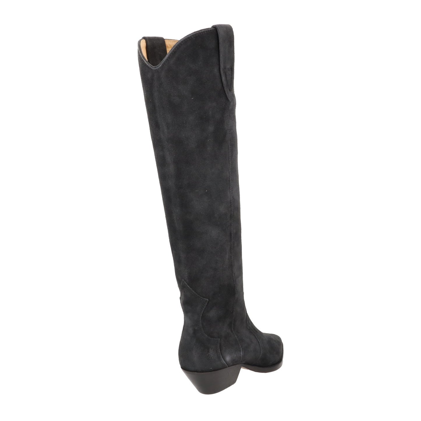 ISABEL MARANT Womens Denvee 40 Cowboy Boots Black Leather Mid Heel EU 35 RRP795 — View 6