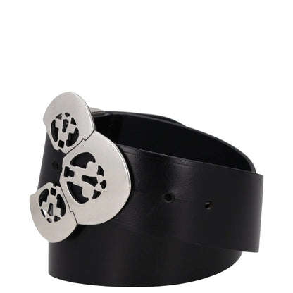 Isabel Marant Womens Black Leather Belt Stylish Silver Buckle Size 75 RRP 320 — View 2