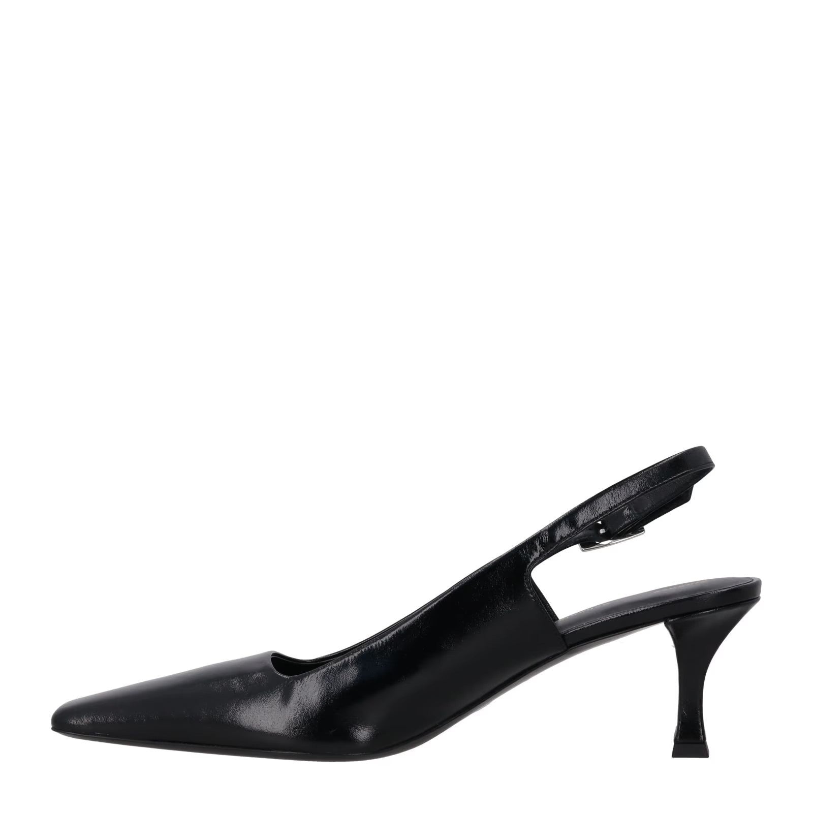 PROENZA SCHOULER Women Kitten Heel Strap Silver Buckle Leather Black EU41 RRP598 — View 4