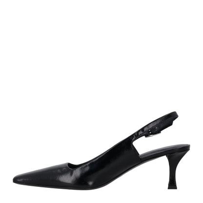 PROENZA SCHOULER Women Kitten Heel Strap Silver Buckle Leather Black EU41 RRP598 — View 4