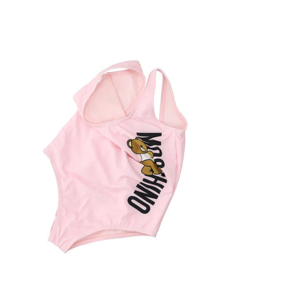 MOSCHINO KIDS Girls Climbing Toy Swimsuit Pink One Piece Logo 4 Years RRP 88 — View 6