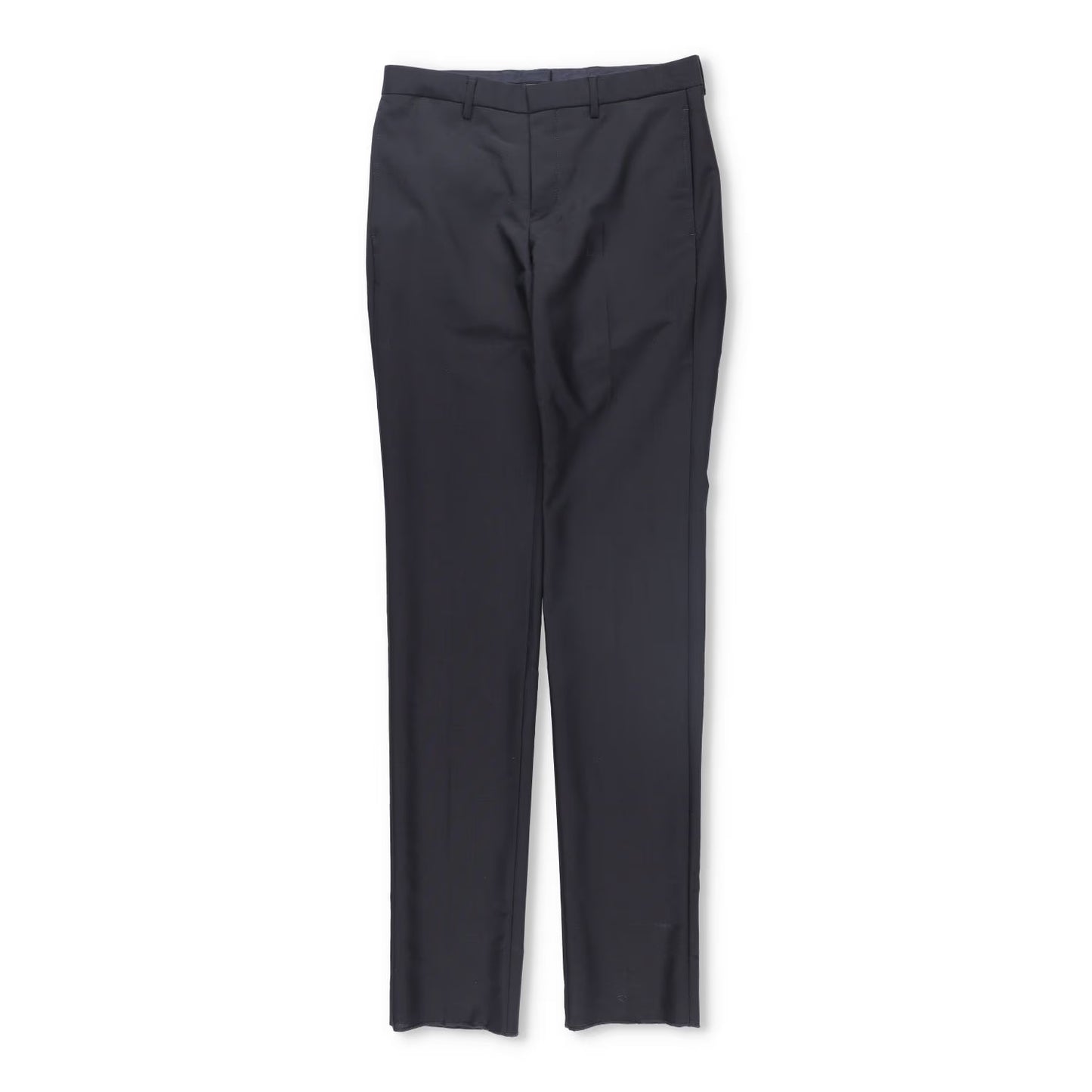 GIVENCHY Mens Trousers Black Straight Leg Button Closure Wool Blend 46 RRP 600