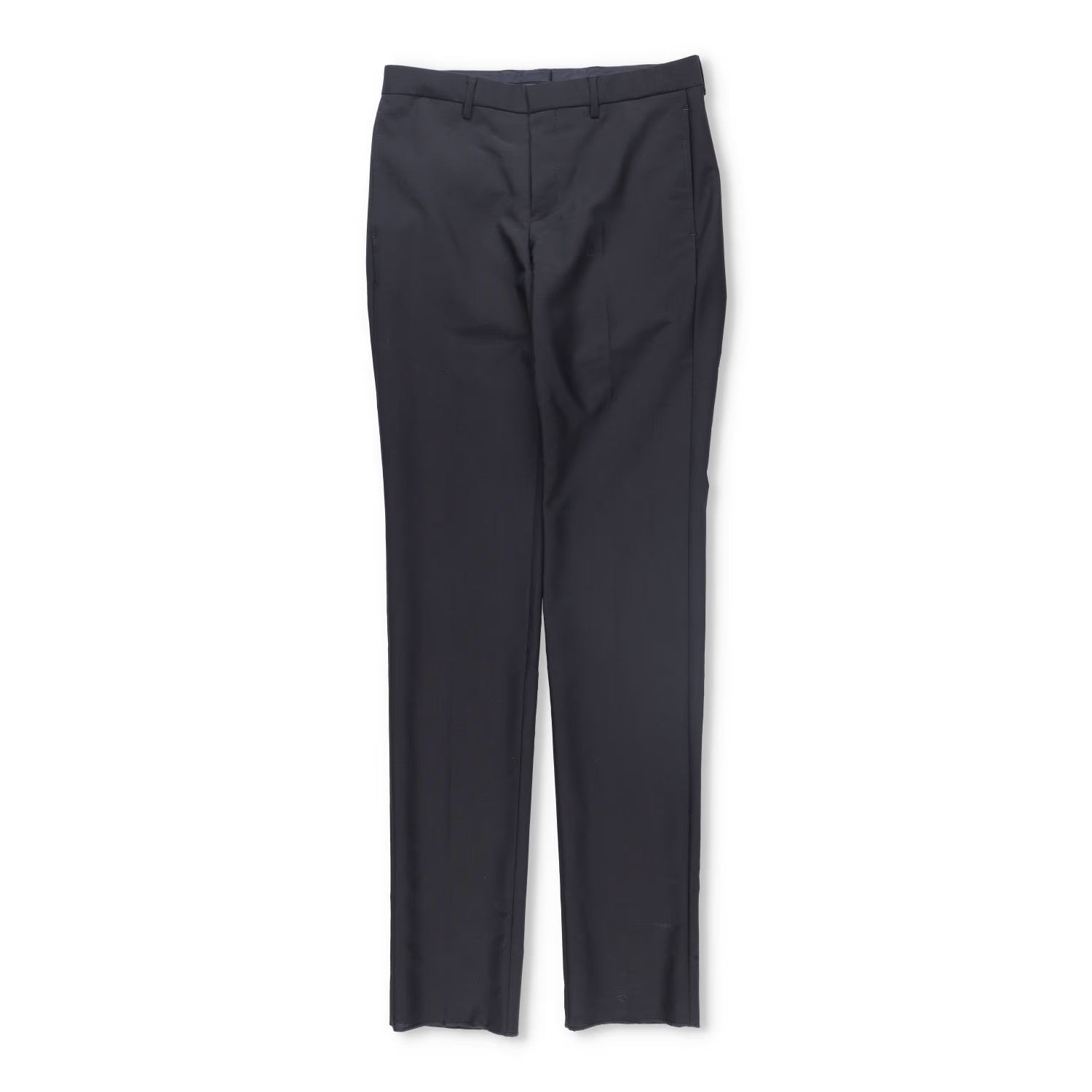 GIVENCHY Mens Trousers Black Straight Leg Button Closure Wool Blend 46 RRP 600