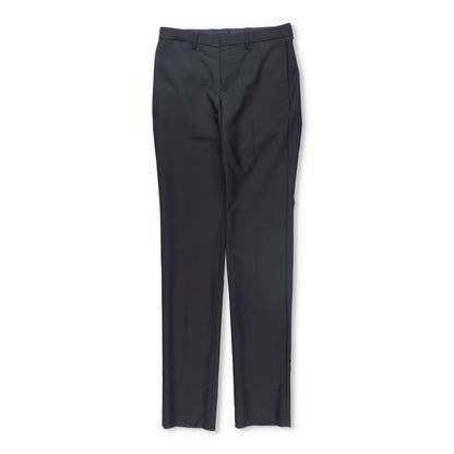 GIVENCHY Mens Trousers Black Straight Leg Button Closure Wool Blend 46 RRP 600