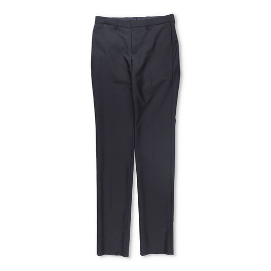 GIVENCHY Mens Trousers Black Straight Leg Button Closure Wool Blend 46 RRP 600