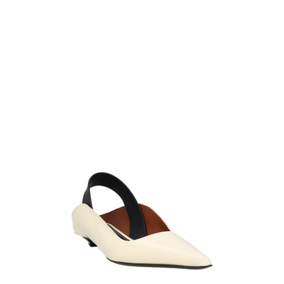 PROENZA SCHOULER Womens Slingback Heels Pointed Toe White Leather UK 3 RRP 700 — View 2