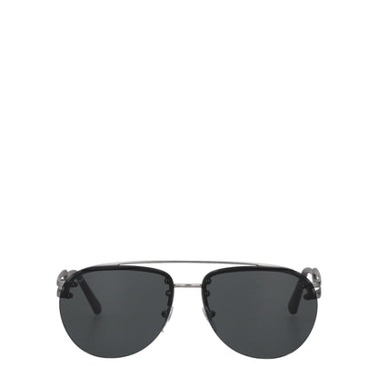 BVLGARI Grey Semi-Rimless Pilot Metal Sunglasses Mens Designer Iconic RRP320 — View 4