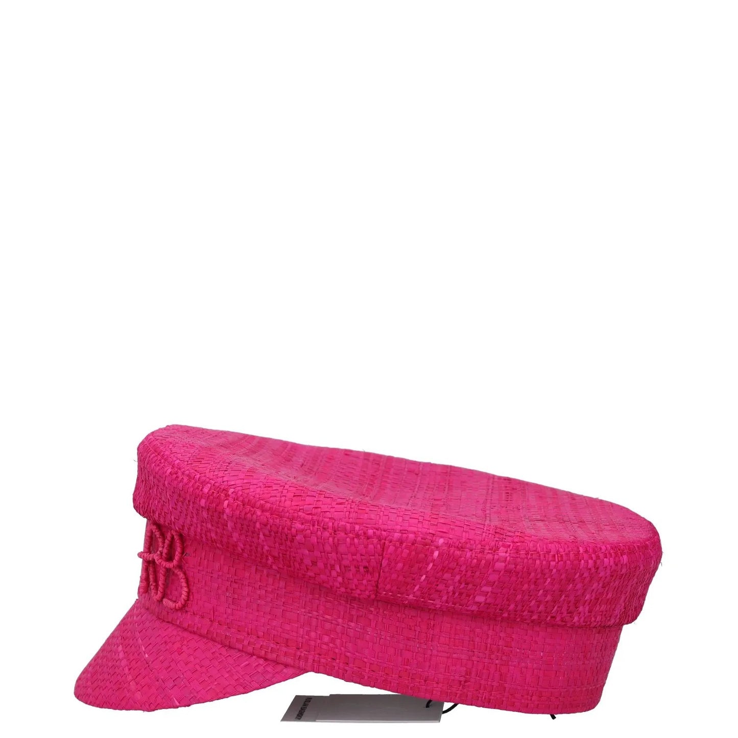 RUSLAN BAGINSKIY Womens Straw Baker Boy Hat Pink Embroidered Size M RRP 285 — View 3