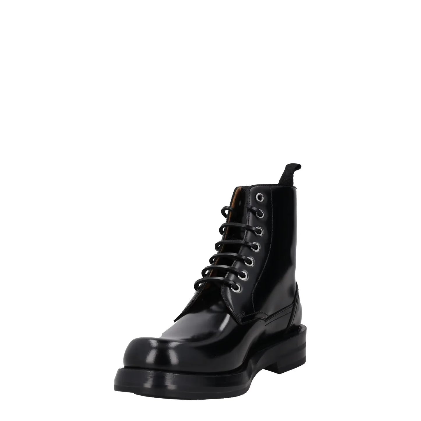 DIOR HOMME Mens Carlo Combat Boots Patent Leather Black Lace Up UK 6 RRP 1150 — View 3