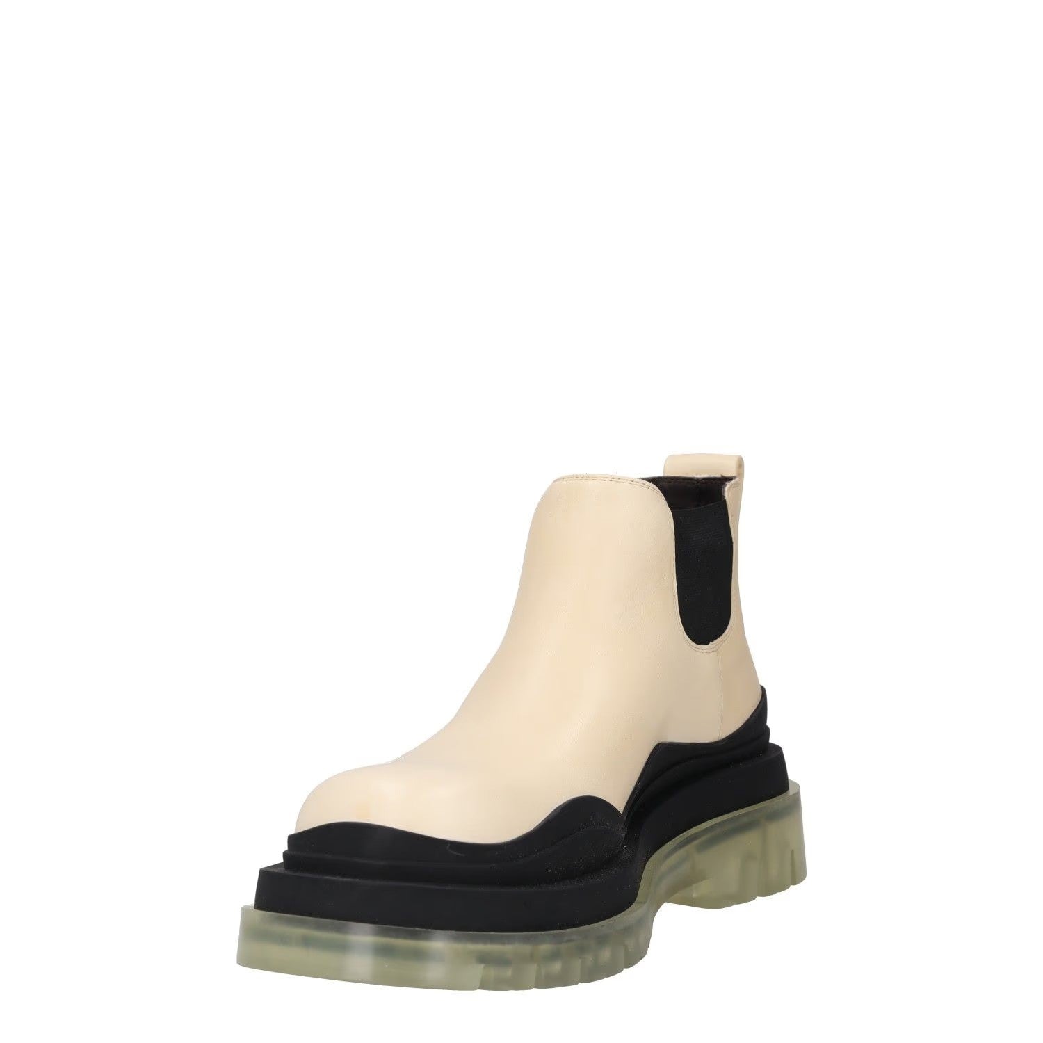 BOTTEGA VENETA Womens Chelsea Boot Beige Black Leather Mid Heel UK 6 RRP 1080 — View 3