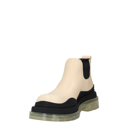 BOTTEGA VENETA Womens Chelsea Boot Beige Black Leather Mid Heel UK 6 RRP 1080 — View 3
