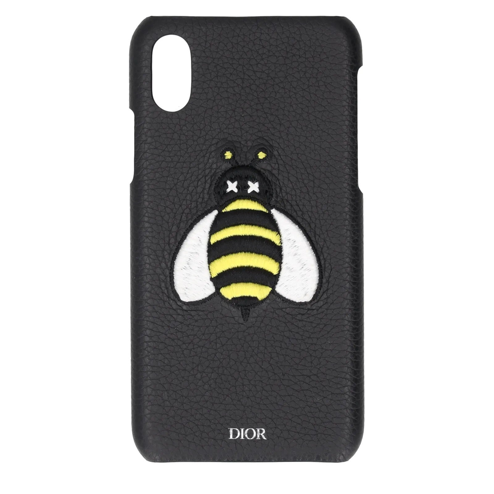 DIOR Bee Hard Phone Case Fits Apple iPhone X Black White Yellow RRP 310 — View 7