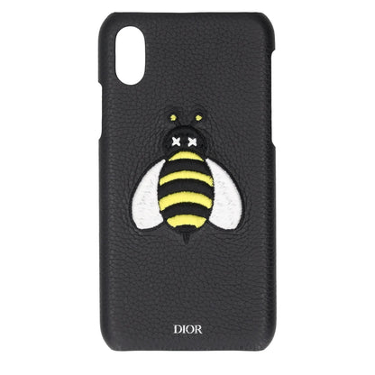 DIOR Bee Hard Phone Case Fits Apple iPhone X Black White Yellow RRP 310 — View 7