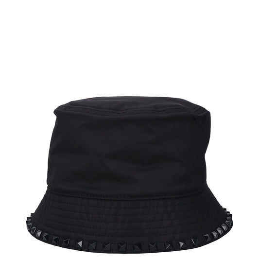 VALENTINO Mens Bucket Hat Black Rockstud Memory Techno Drill Size 58 RRP 540