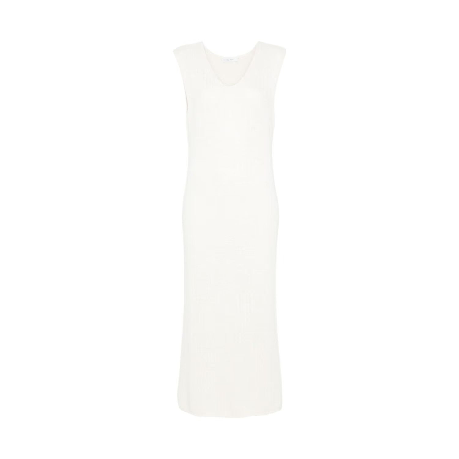 THE ROW Womens Folosa Dress Midi White Long Sleeveless Elegant Size XL RRP 1940