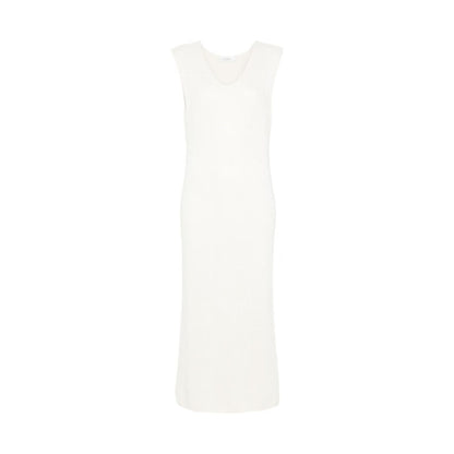 THE ROW Womens Folosa Dress Midi White Long Sleeveless Elegant Size XL RRP 1940