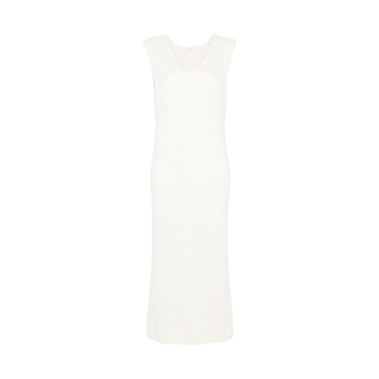THE ROW Womens Folosa Dress Midi White Long Sleeveless Elegant Size XL RRP 1940