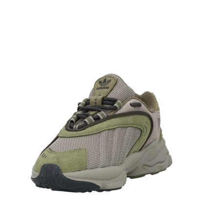 ADIDAS KIDS Trainers Oztral J Leather Low Top Khaki 35.5 RRP 90 — View 3
