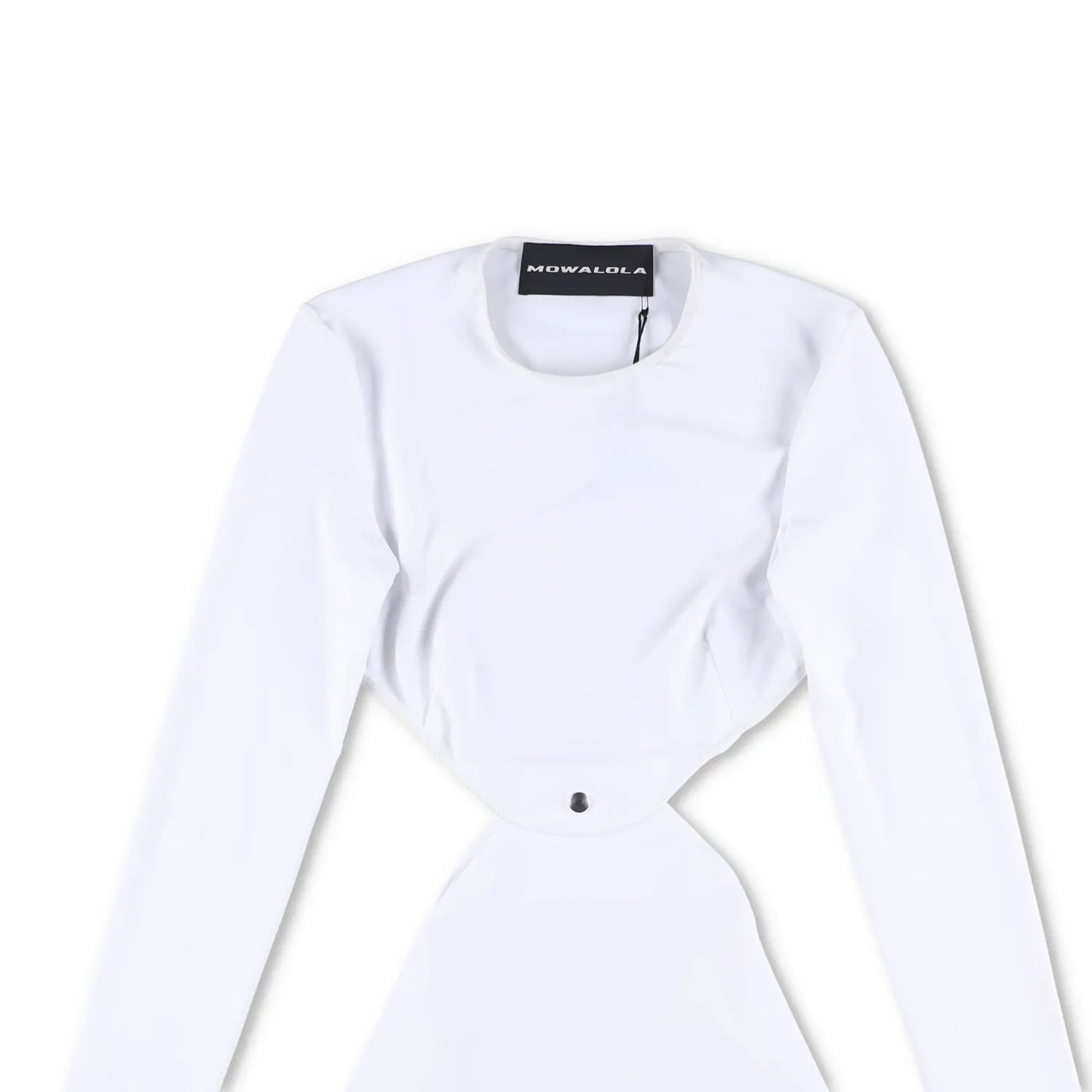 MOWALOLA Womens Power Jersey Two Pieces Mini Dress White Long Sleeve S RRP 510 — View 2