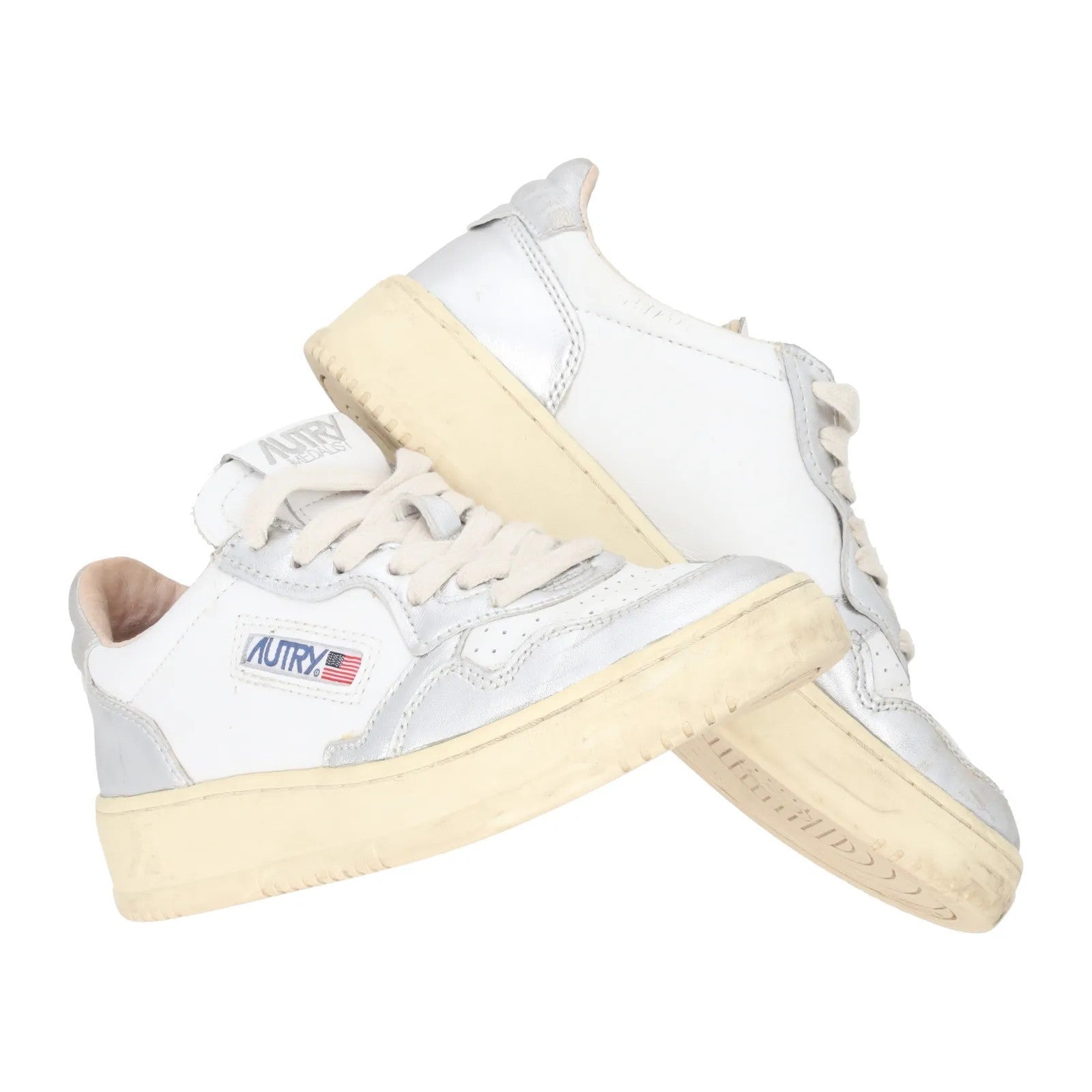 AUTRY Womens Medalist  Bicolour White Leather Low Top Sneaker EU 35 RRP 190 — View 8