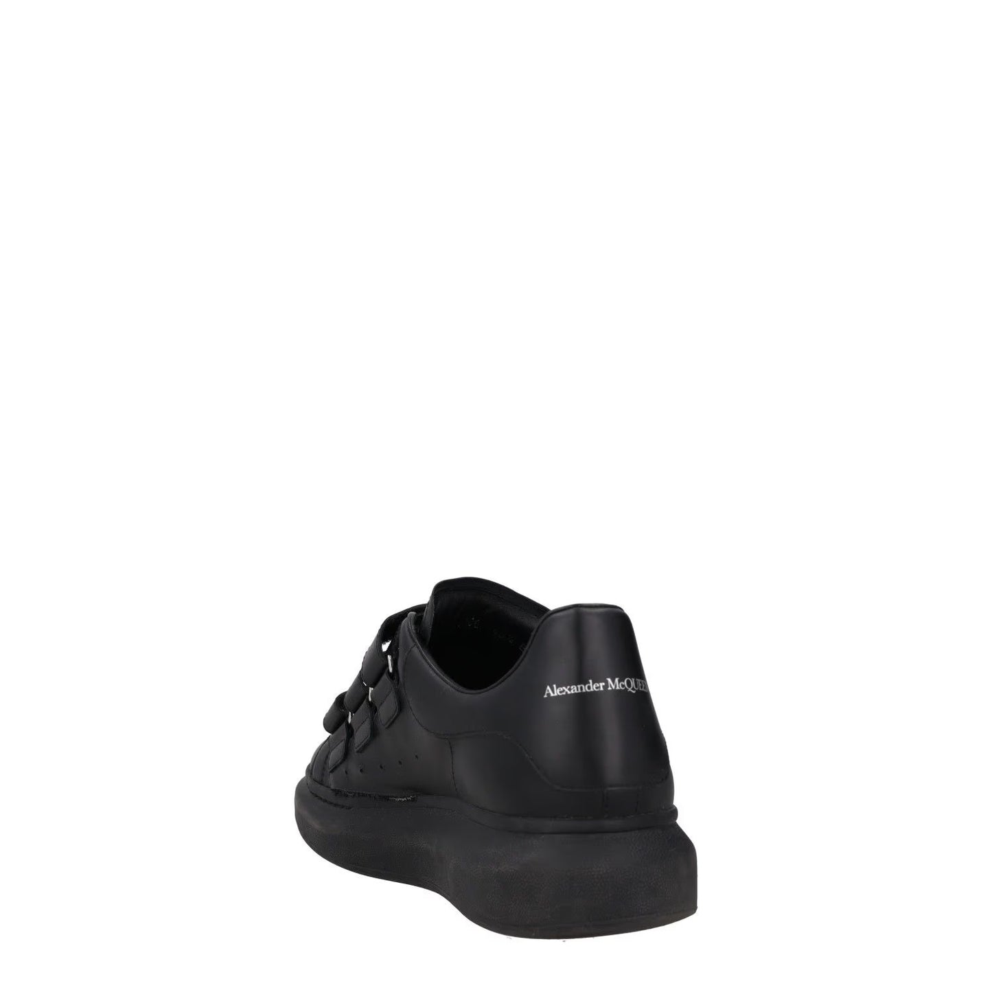 ALEXANDER MCQUEEN Mens Trainers Black Leather Low Top Strappy UK 9.5 RRP 485 — View 5