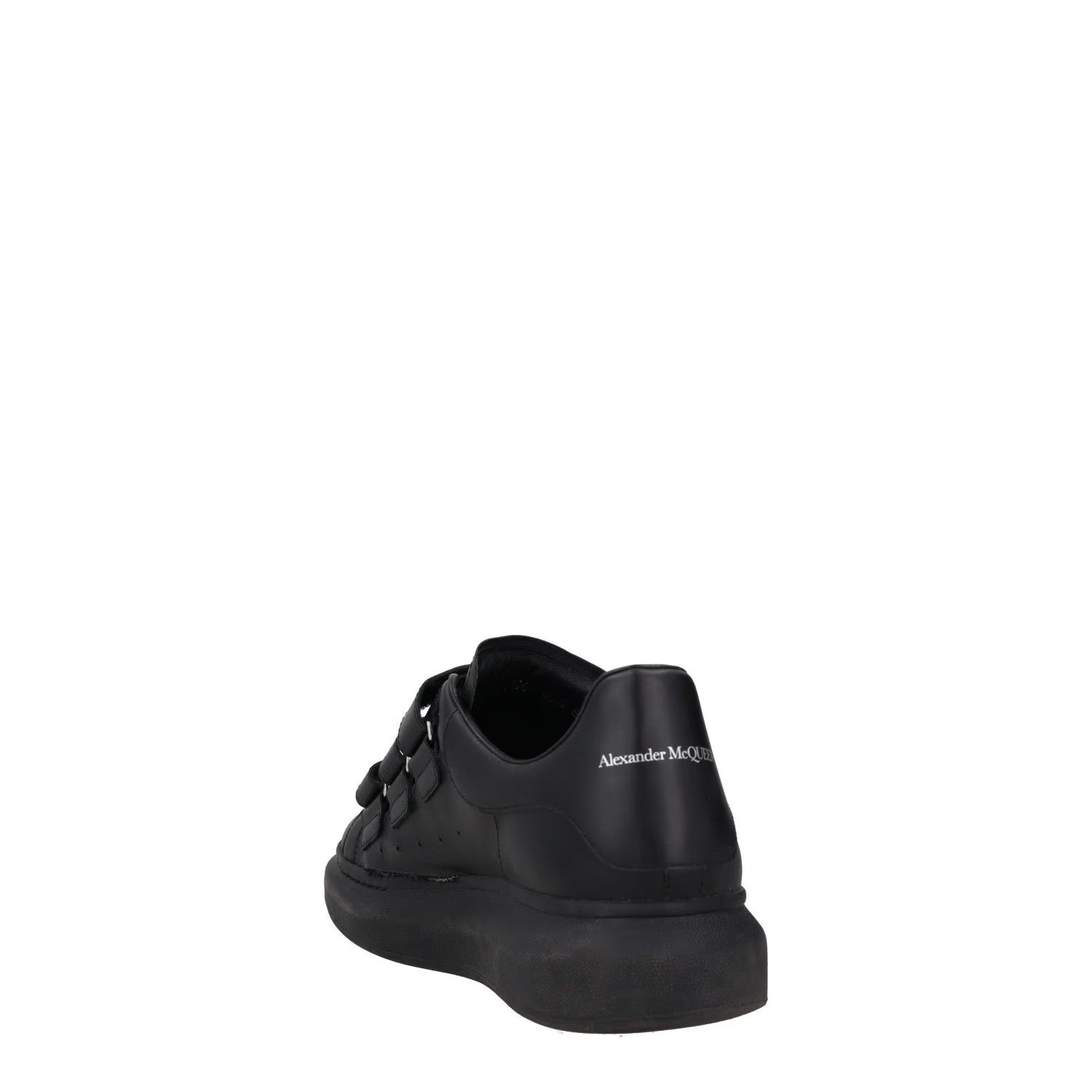 ALEXANDER MCQUEEN Mens Trainers Black Leather Low Top Strappy UK 9.5 RRP 485 — View 5