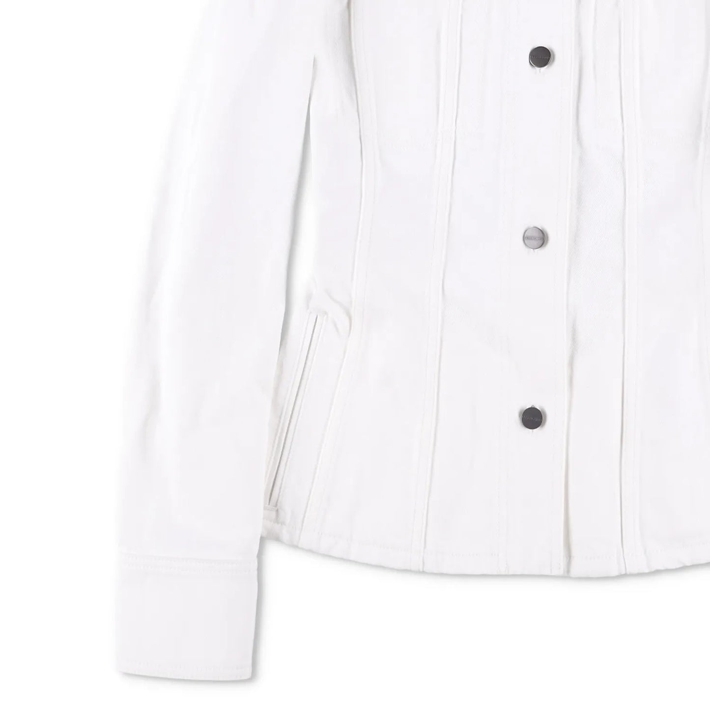 SALVATORE FERRAGAMO Womens Denim Jacket Long Sleeve Buttoned White 36 RRP 1250 — View 3