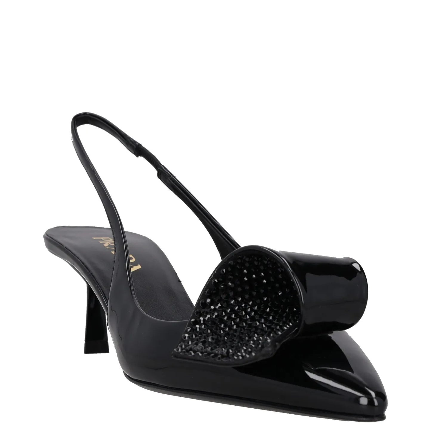 PRADA Womens Modellerie Torchon 55 Mid Heel Point Toe Pumps Black UK5.5 RRP 1320 — View 2