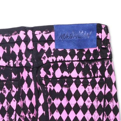 MAXIMILIAN Mens Trousers Diamond Pattern Pink Black Buttoned Size M RRP 300 — View 12