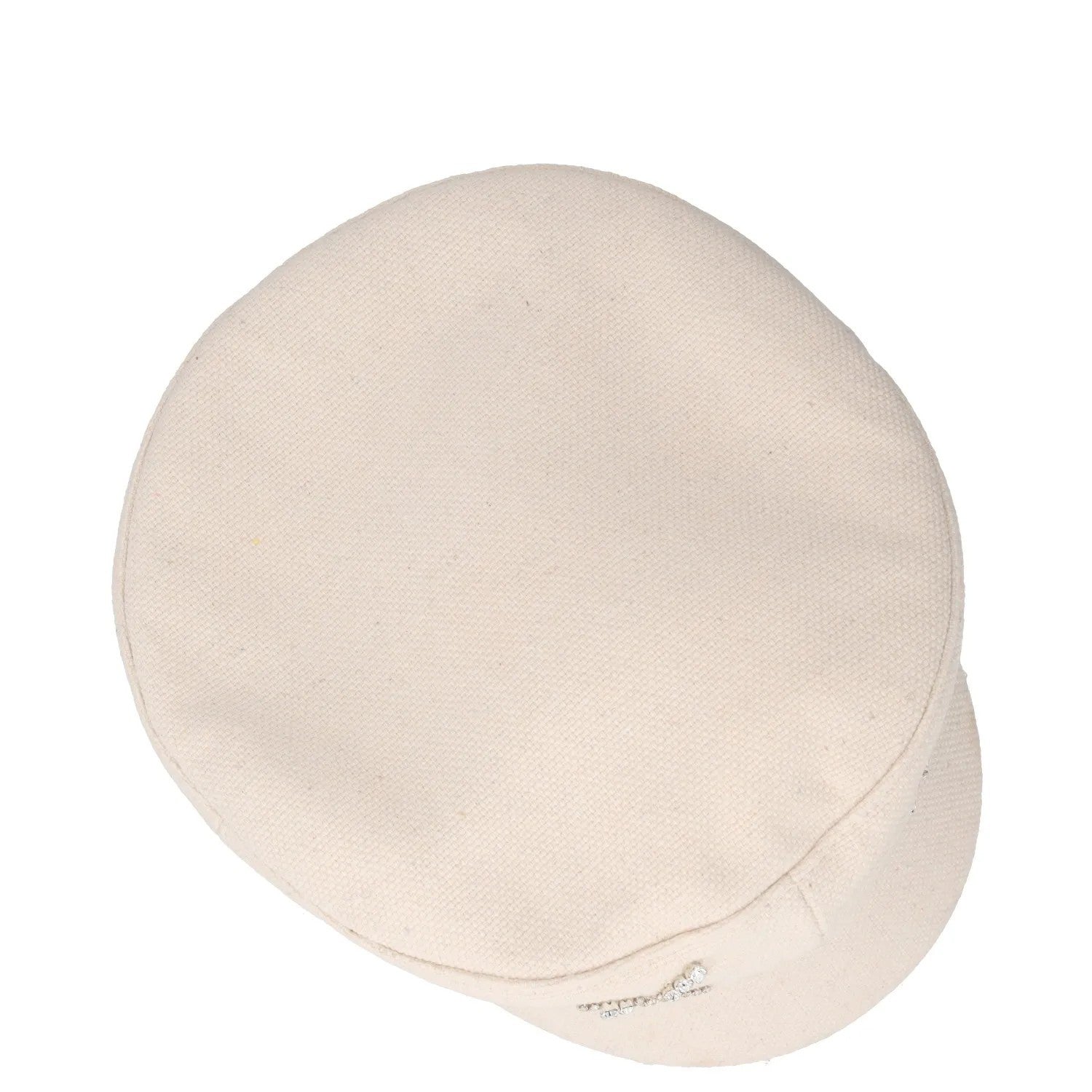 RUSLAN BAGINSKIY Womens Cotton Crystal Baker Boy Hat Ivory Rhinestone M RRP 375 — View 7
