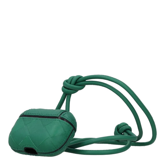 BOTTEGA VENETA Carry Case Strap For Apple AirPods Pro Green Leather OS RRP 470