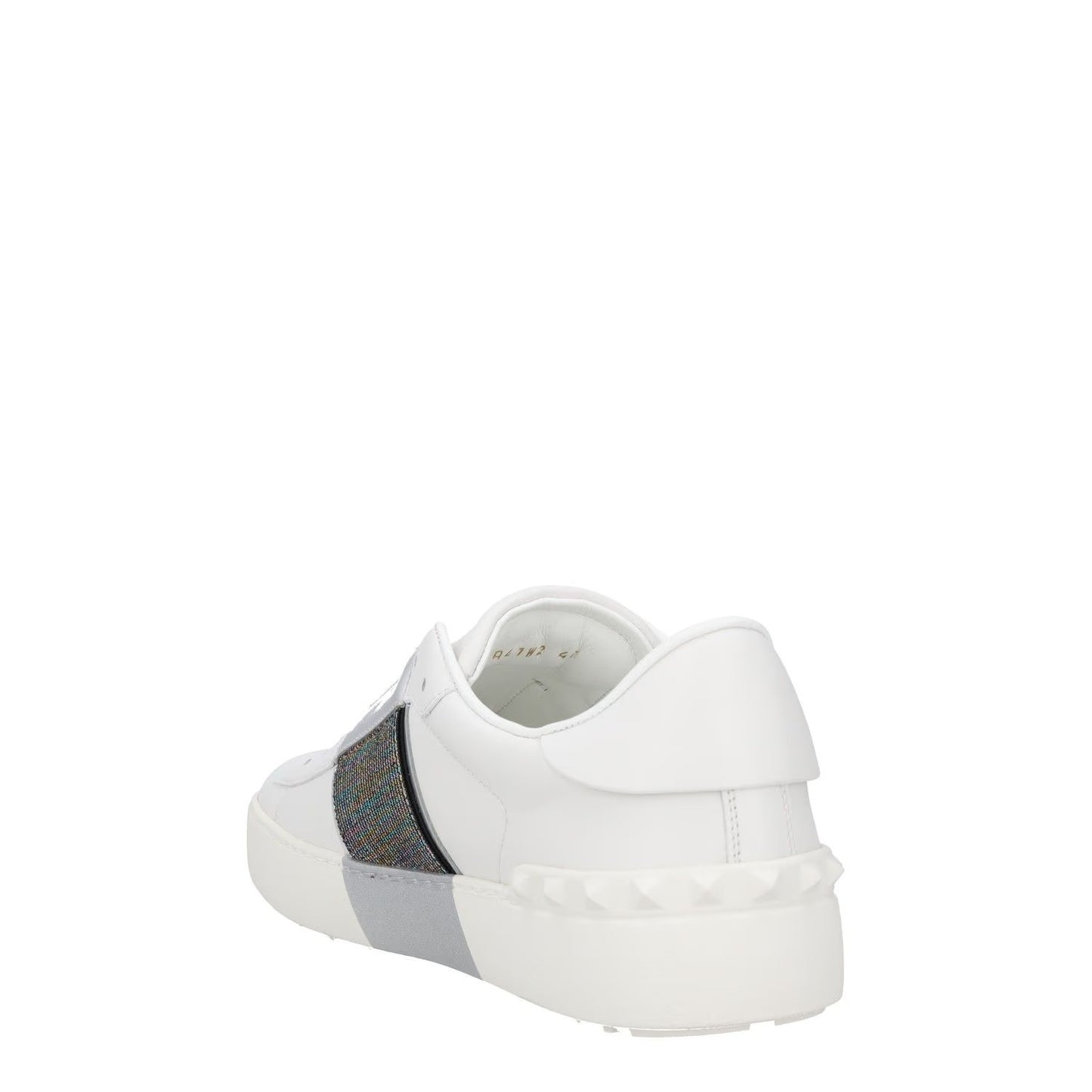 VALENTINO Womens Trainers White Grey Leather Low Top Lace Up UK 7 RRP 680 — View 5