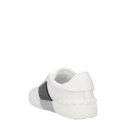 VALENTINO Womens Trainers White Grey Leather Low Top Lace Up UK 7 RRP 680 — View 5