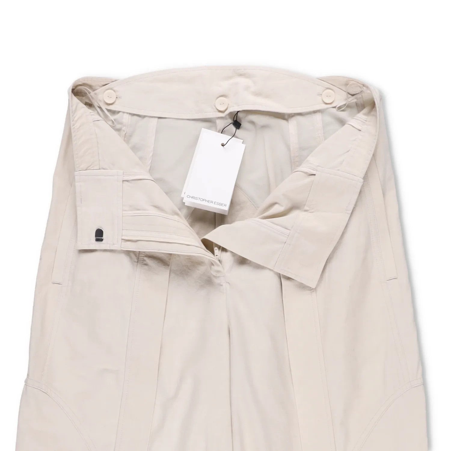 CHRISTOPHER ESBER Womens Cocosolo Trousers Putty Slim Leg Beige Size 10 RRP 540 — View 6