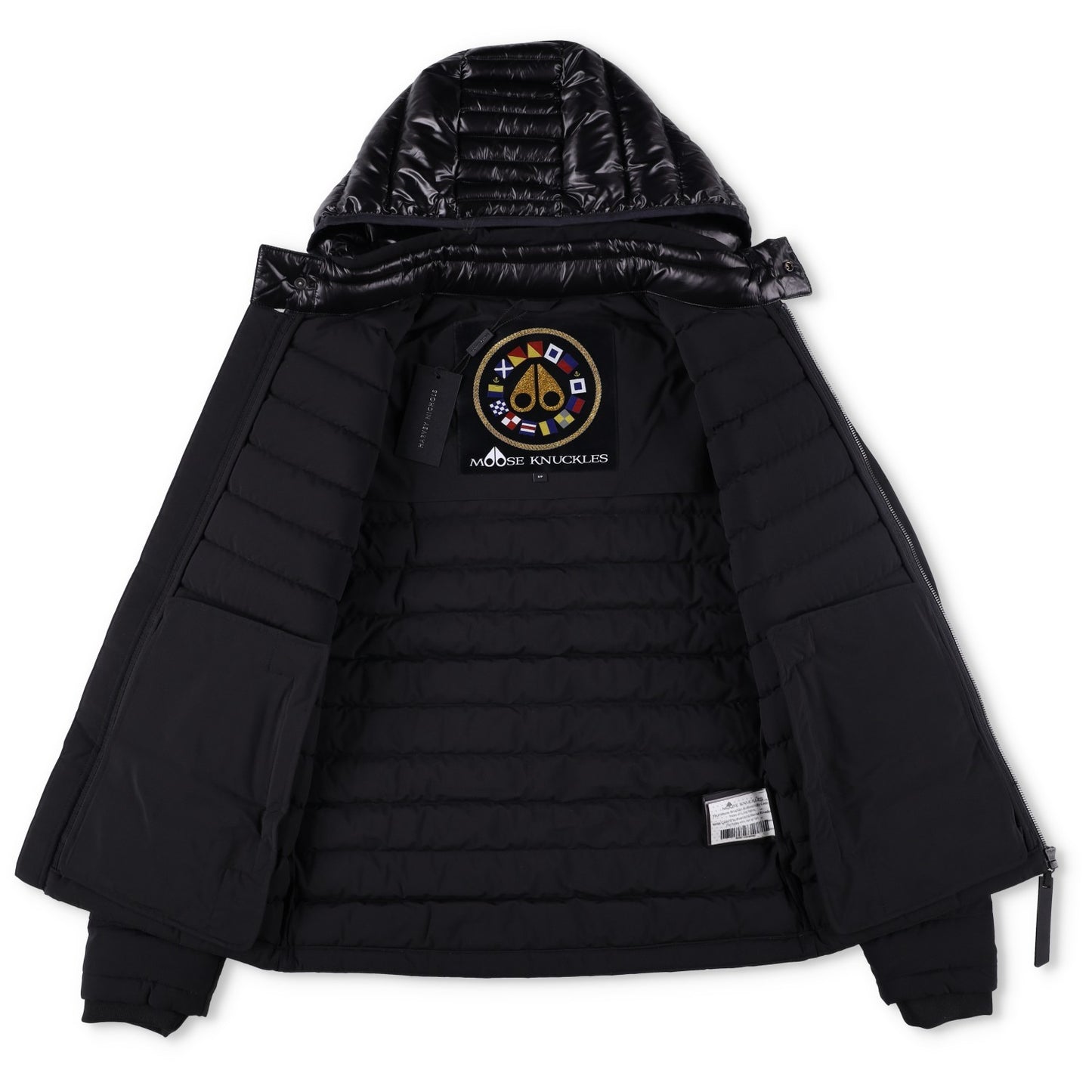 MOOSE KNUCKLES Mens Black Puffer Jacket Size Small Nylon RRP800 — View 12