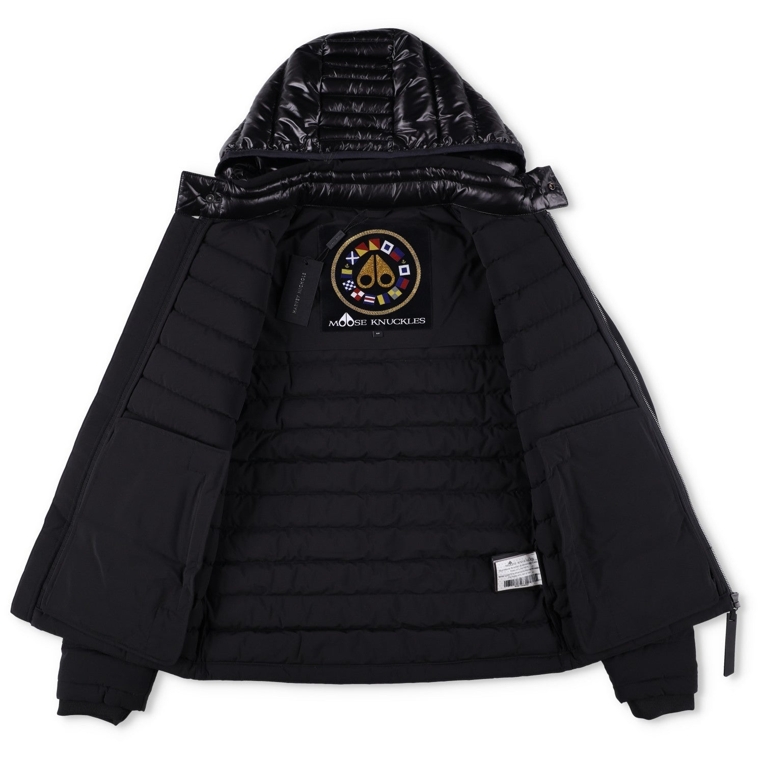 MOOSE KNUCKLES Mens Black Puffer Jacket Size Small Nylon RRP800 — View 12