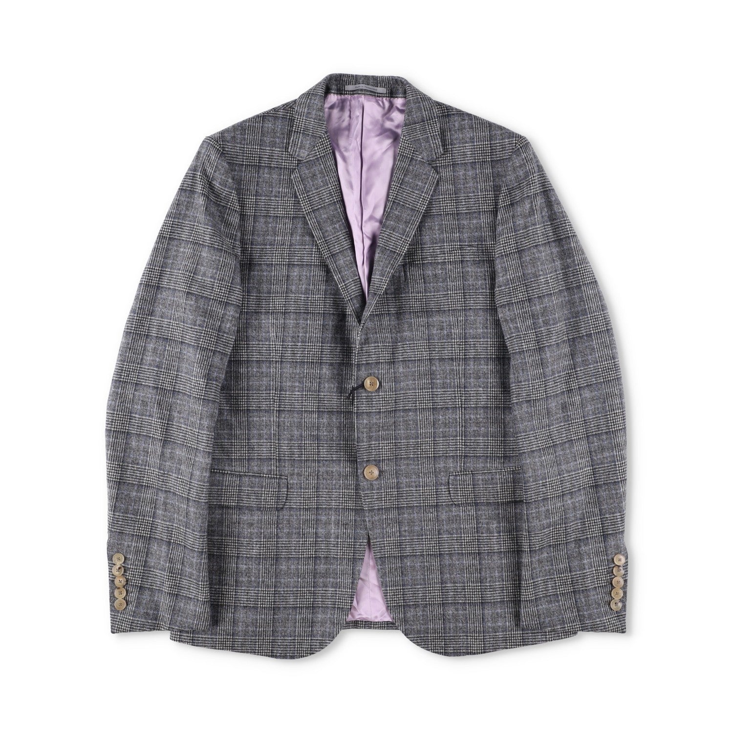 GUCCI Mens Wool Grey Check Blazer Size 7-50 Regular Long Sleeve RRP1750