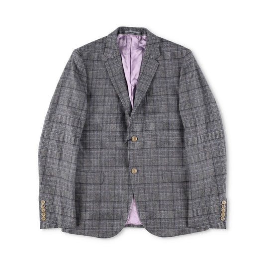 GUCCI Mens Wool Grey Check Blazer Size 7-50 Regular Long Sleeve RRP1750