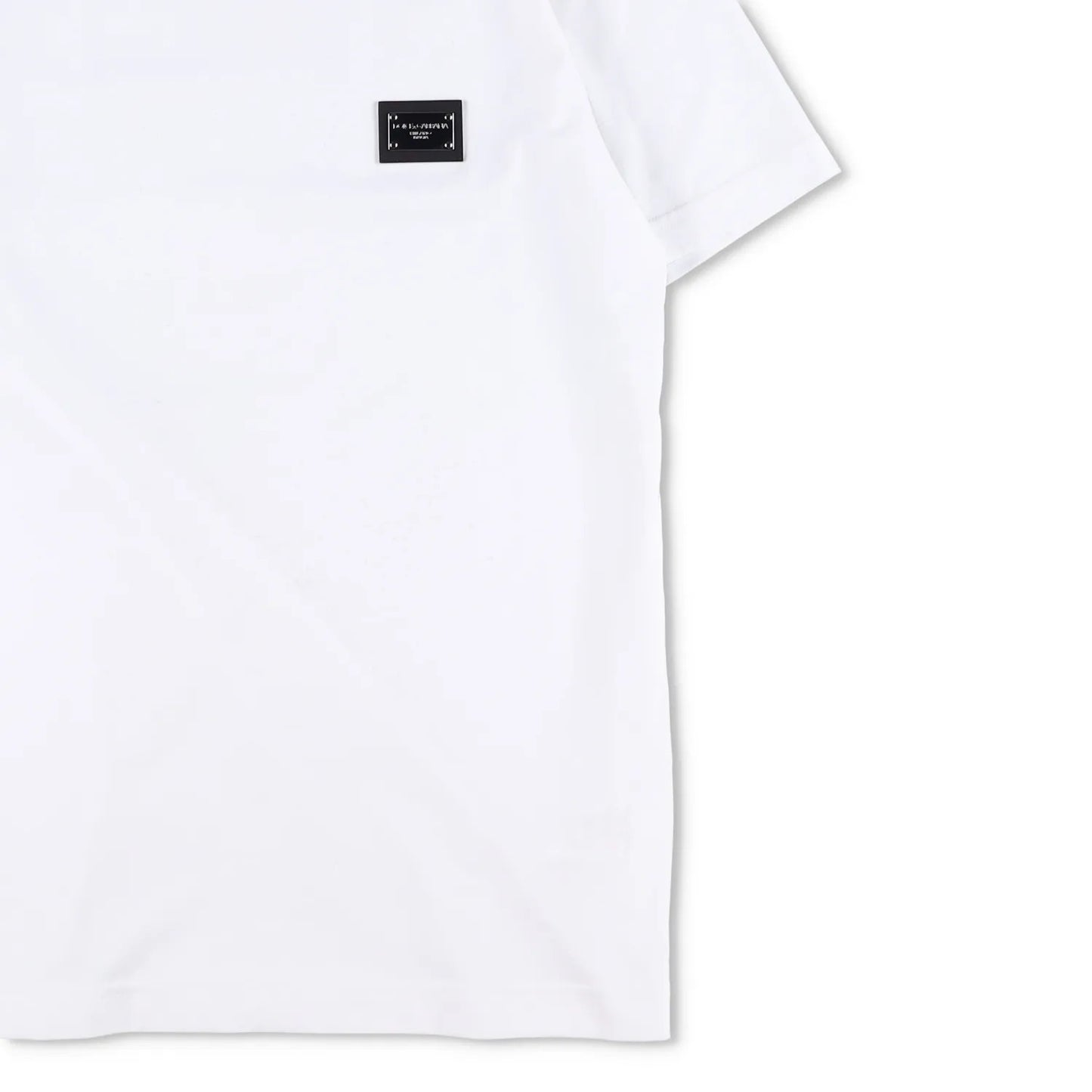 DOLCE & GABBANA Mens T-Shirt White Short Sleeve Crew Neck Plaque Size 48 RRP 485 — View 4